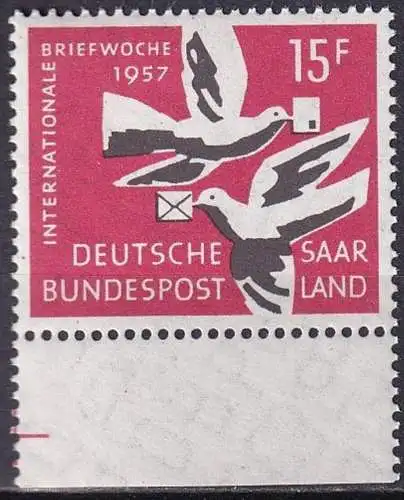 SAARLAND 1957 Mi-Nr. 408 ** MNH