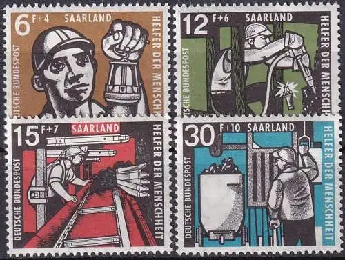 SAARLAND 1957 Mi-Nr. 404/07 ** MNH