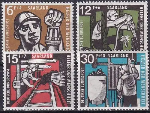 SAARLAND 1957 Mi-Nr. 404/07 ** MNH