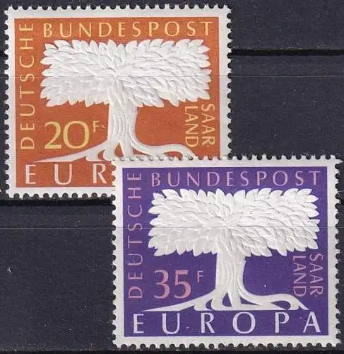 SAARLAND 1957 Mi-Nr. 402/03 ** MNH