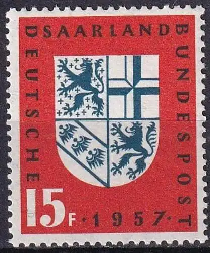 SAARLAND 1957 Mi-Nr. 379 ** MNH