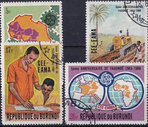 BURUNDI 1969 Mi-Nr. 480/83  o used - aus Abo