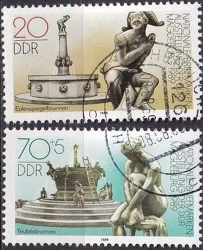 DDR 1989 Mi-Nr. 3265/66 o used