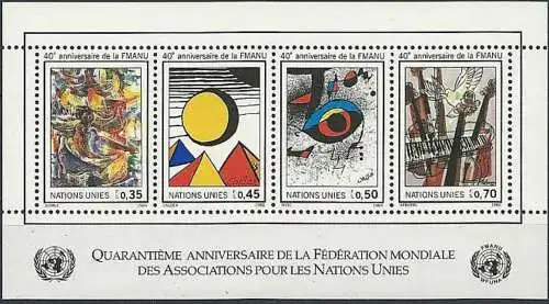 UNO GENF 1986 Mi-Nr. Block 4 ** MNH