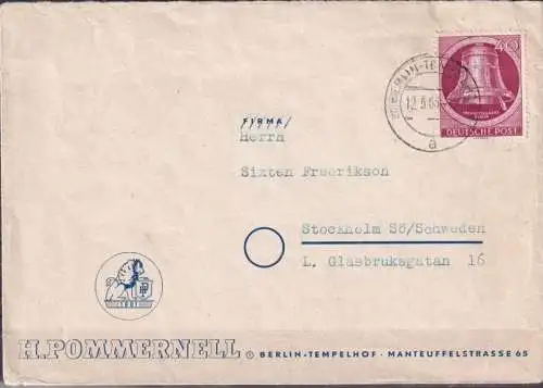 BERLIN 1951 Mi-Nr. 86 Brief