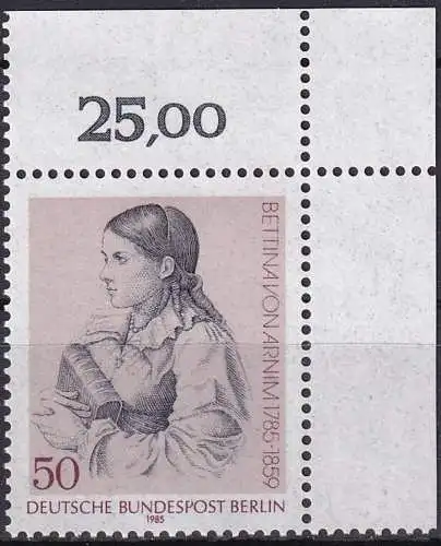 BERLIN 1985 Mi-Nr. 730 ** MNH Eckrand