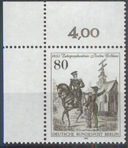 BERLIN 1982 Mi-Nr. 693 ** MNH Eckrand