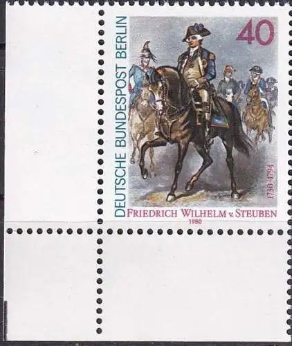 BERLIN 1980 Mi-Nr. 628 ** MNH Eckrand