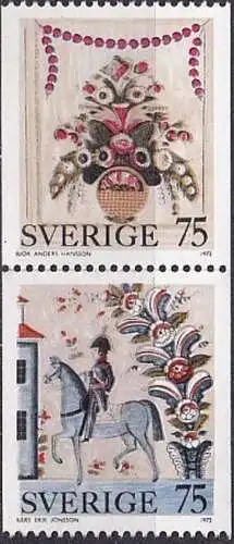 SCHWEDEN 1973 Mi-Nr. 830/31 ** MNH Zusammendruck