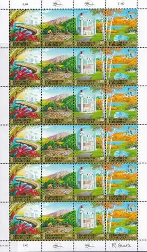 UNO GENF 2001 Mi-Nr. 428/31 Kleinbogen ** MNH