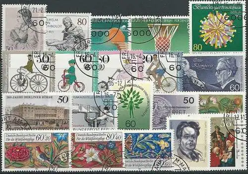 BERLIN 1985 Mi-Nr. 730-749 o used kompletter Jahrgang - aus Abo
