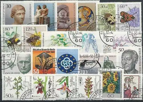 BERLIN 1984 Mi-Nr. 708-729 o used kompletter Jahrgang - aus Abo