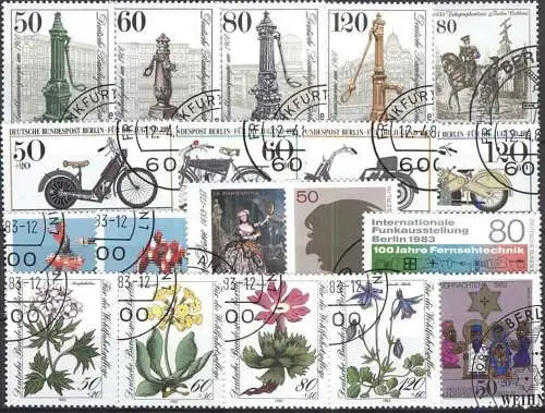 BERLIN 1983 Mi-Nr. 689-707 o used kompletter Jahrgang - aus Abo