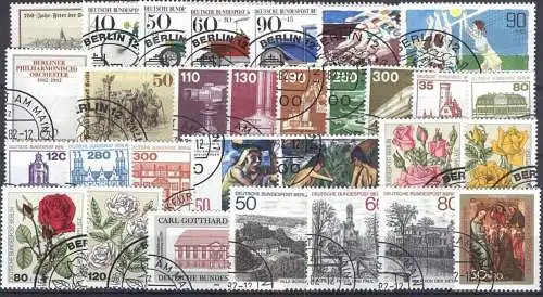 BERLIN 1982 Mi-Nr. 659-688 o used kompletter Jahrgang - aus Abo