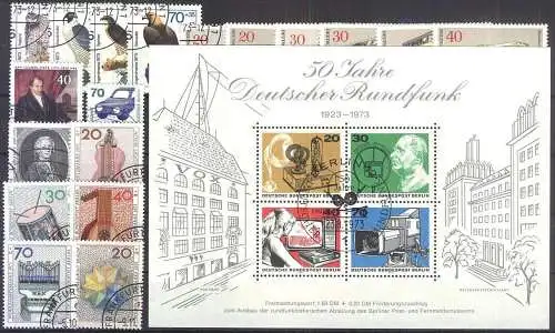 BERLIN 1973 Mi-Nr. 442-463 o used kompletter Jahrgang - aus Abo