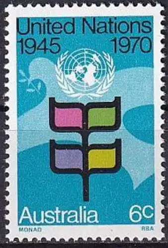 AUSTRALIEN 1970 Mi-Nr. 454 ** MNH