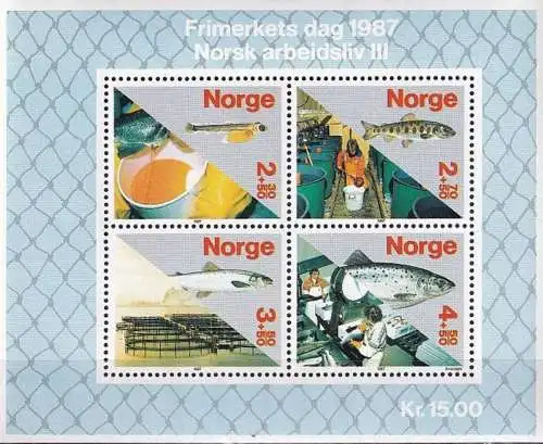 NORWEGEN 1987 Mi-Nr. Block 8 ** MNH