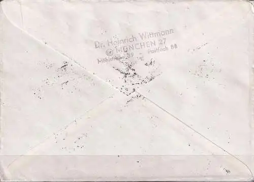 BERLIN 1956 Mi-Nr. 139 mit 145/46 auf Einschreibe-Brief