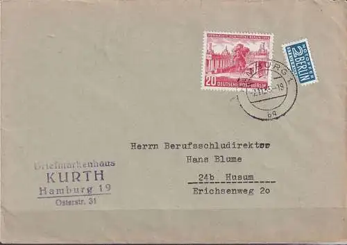 BERLIN 1954 Mi-Nr. 116 auf Brief