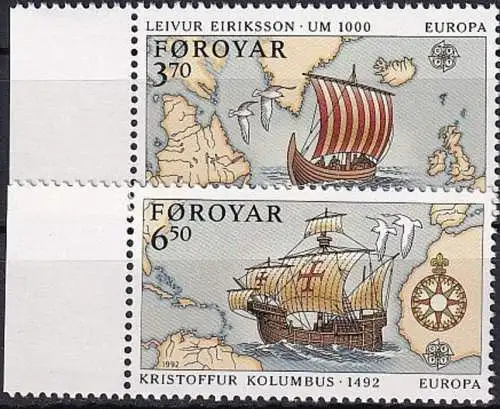 FÄRÖER 1992 Mi-Nr. 231/32 ** MNH