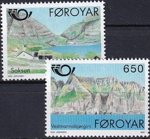 FÄRÖER 1991 Mi-Nr. 219/20 ** MNH