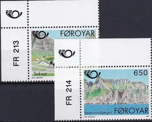 FÄRÖER 1991 Mi-Nr. 219/20 ** MNH