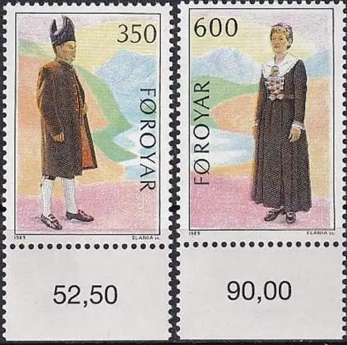 FÄRÖER 1989 Mi-Nr. 182/83 ** MNH