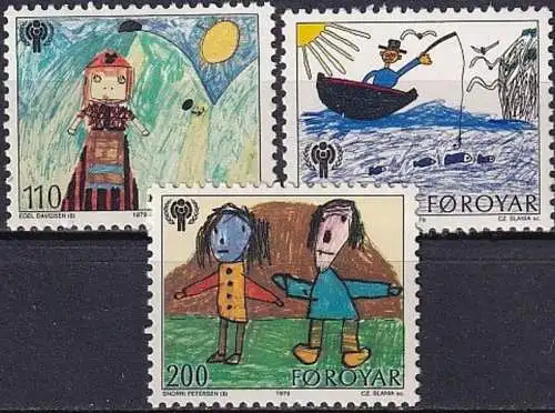 FÄRÖER 1979 Mi-Nr. 45/47 ** MNH