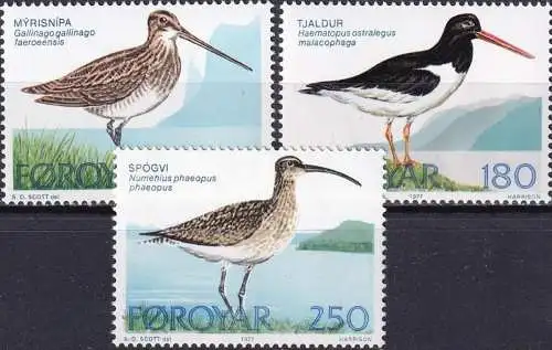 FÄRÖER 1977 Mi-Nr. 28/30 ** MNH