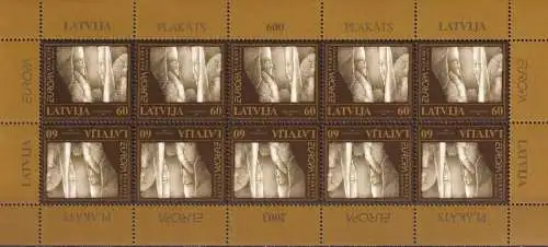 LETTLAND 2003 Mi-Nr. 590 Kleinbogen ** MNH