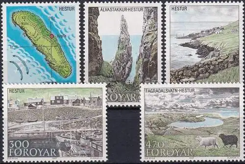 FÄRÖER 1987 Mi-Nr. 154/58 ** MNH