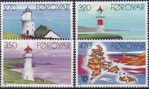 FÄRÖER 1985 Mi-Nr. 121/24 ** MNH