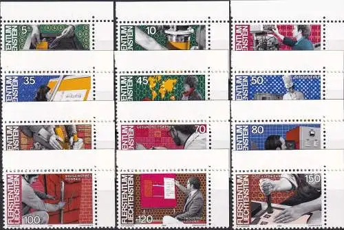 LIECHTENSTEIN 1984 Mi-Nr. 849/60 ** MNH Eckrand