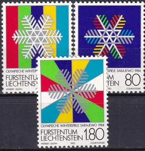 LIECHTENSTEIN 1983 Mi-Nr. 834/36 ** MNH