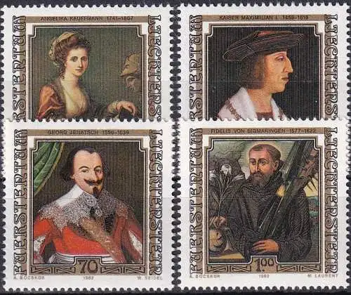 LIECHTENSTEIN 1982 Mi-Nr. 809/12 ** MNH