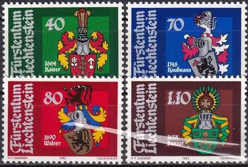 LIECHTENSTEIN 1982 Mi-Nr. 793/96 ** MNH