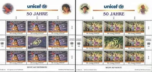 UNO WIEN 1996 Mi-Nr. 218/19 Kleinbogen ** MNH