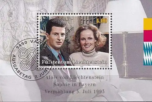 LIECHTENSTEIN 1993 Mi-Nr. Block 15 o used - aus Abo