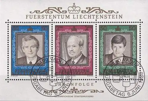 LIECHTENSTEIN 1988 Mi-Nr. Block 13 o used - aus Abo