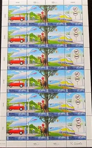 UNO WIEN 2001 Mi-Nr. 346/49 Kleinbogen ** MNH