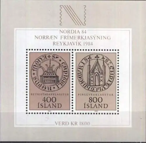 ISLAND 1982 Mi-Nr. Block 4 ** MNH