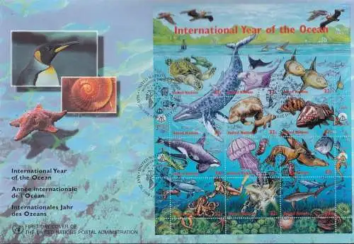 UNO NEW YORK 1998 Mi-Nr. 771/82 FDC