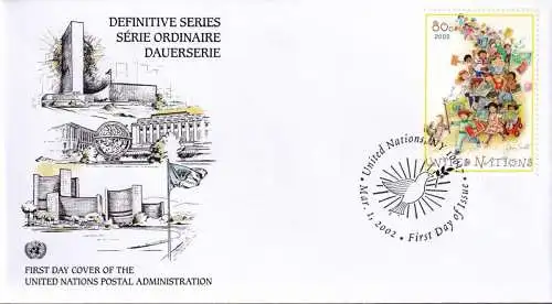 UNO NEW YORK 2002 Mi-Nr. 889 FDC