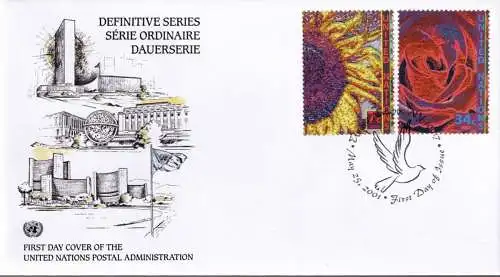 UNO NEW YORK 2001 Mi-Nr. 870/71 FDC