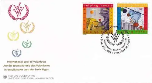 UNO NEW YORK 2001 Mi-Nr. 860/61 FDC
