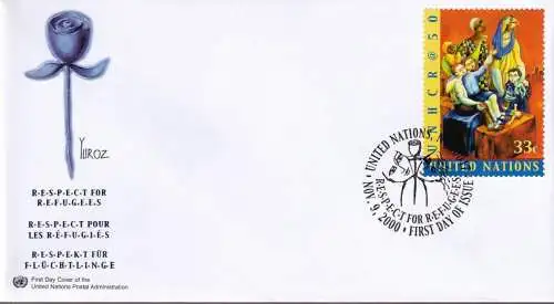 UNO NEW YORK 2000 Mi-Nr. 854 FDC