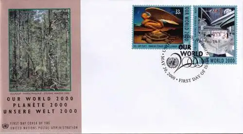 UNO NEW YORK 2000 Mi-Nr. 835/36 FDC