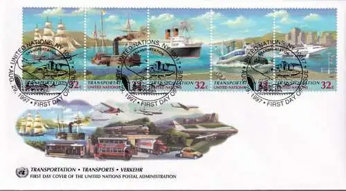 UNO NEW YORK 1997 Mi-Nr. 741/45 FDC