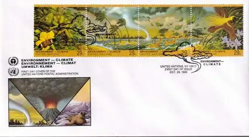 UNO NEW YORK 1993 Mi-Nr. 657/60 FDC