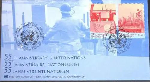 UNO GENF 2000 Mi-Nr. 391/92 FDC